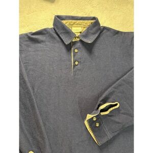 Vintage LL Bean  Heavy Weight Long Sleeve Polo Shirt Mens Sz L Reg 90s Y2K USA